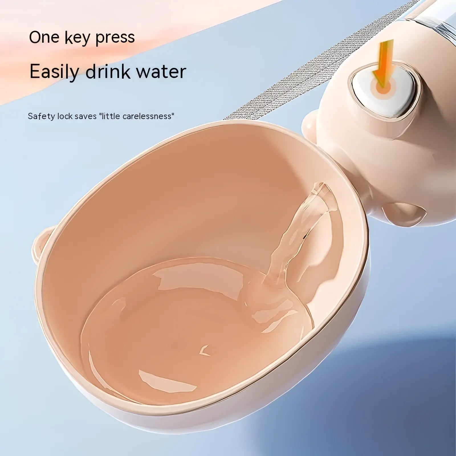 Portable Dog Water Bottle 380ml Travel Feeder Bowl
