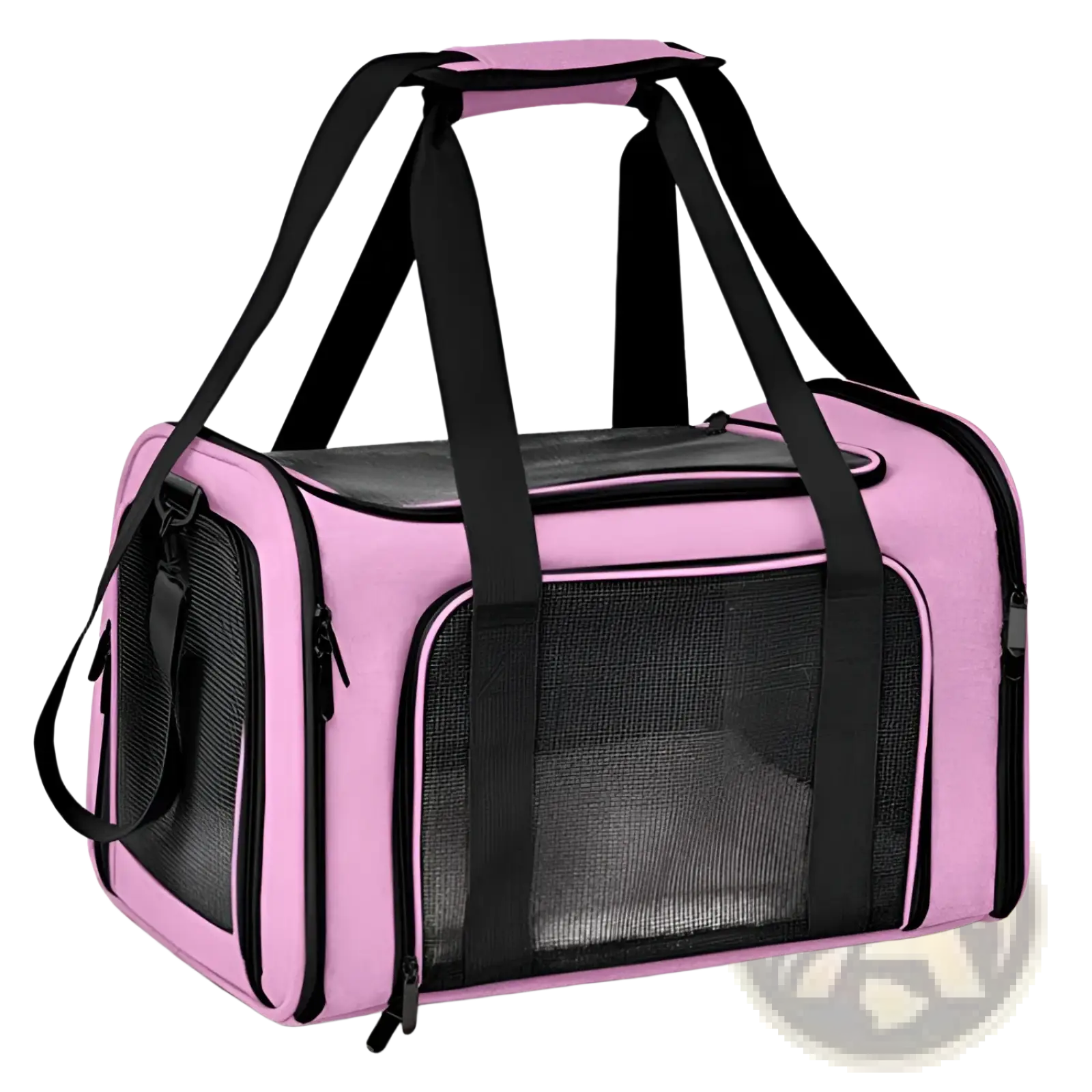 Portable Mesh Pet Carrier Bag with Fleece Lining