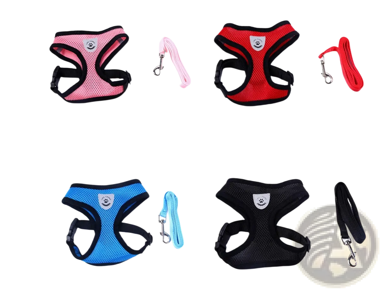 Reflective Mesh Dog Harness with Leash Set