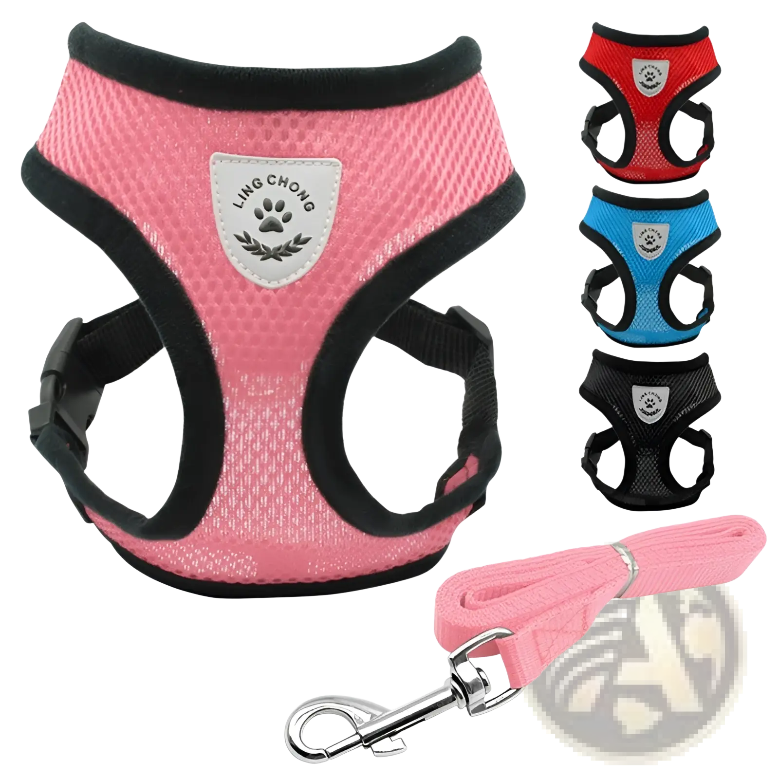Reflective Mesh Dog Harness with Leash Set