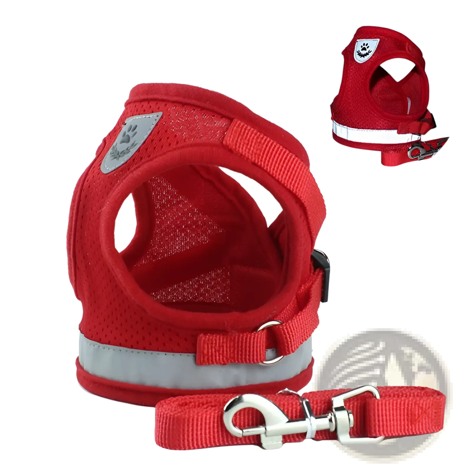 Reflective Mesh Dog Harness with Leash Set