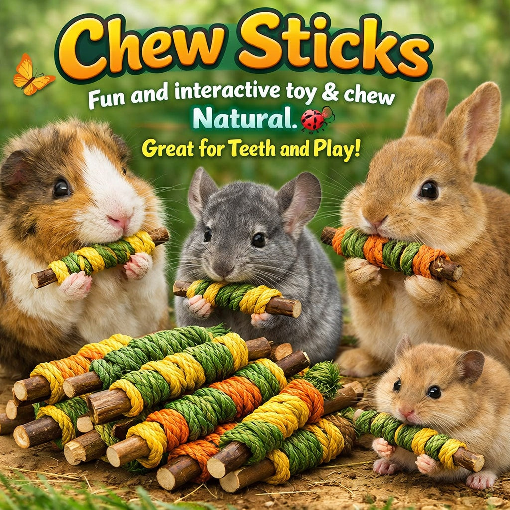 Roll Chew Branch 2 pack Great for Guinea Pigs, Bunnies & Rodents