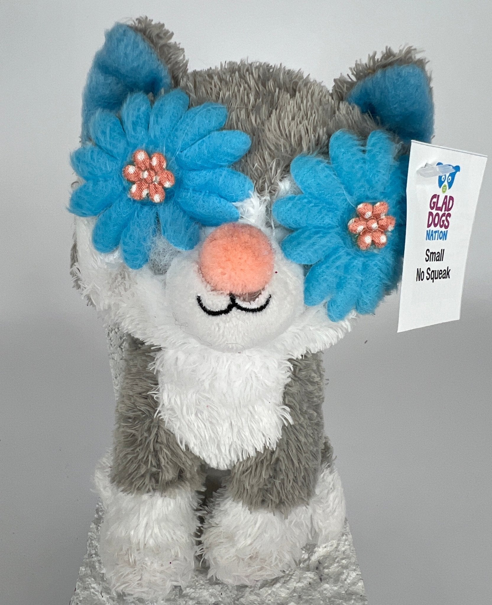 Small Stuffed NO SQUEAK Quiet Zone Dog Toys for Dogs 10-30 lbs.