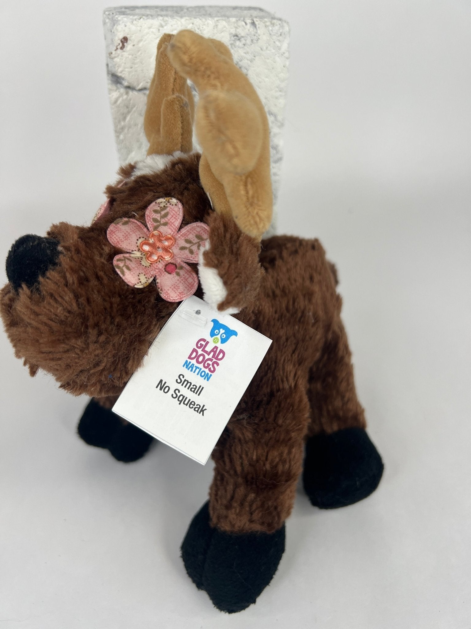 Small Stuffed NO SQUEAK Quiet Zone Dog Toys for Dogs 10-30 lbs.