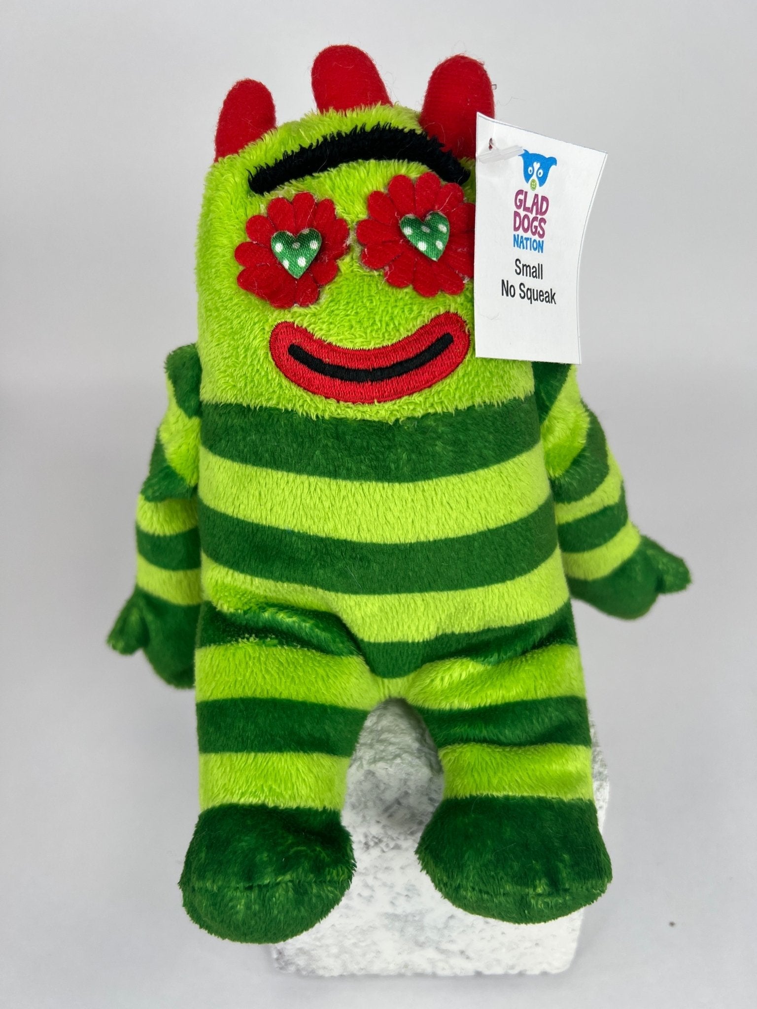 Small Stuffed NO SQUEAK Quiet Zone Dog Toys for Dogs 10-30 lbs.