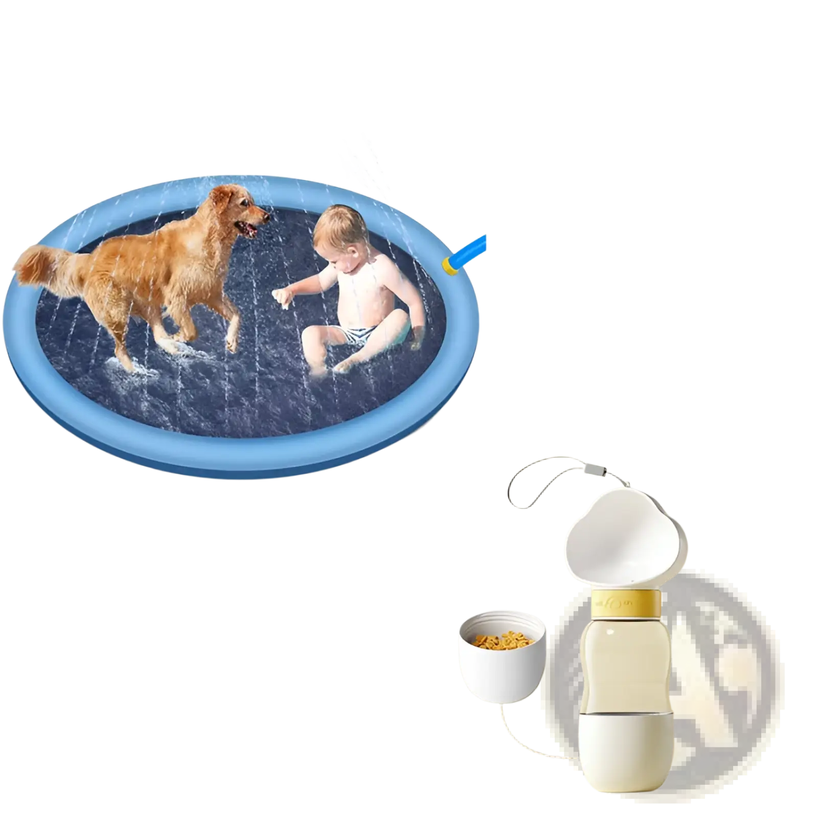 Splash Pad Non-slip Inflatable Dog Sprinkler Mat