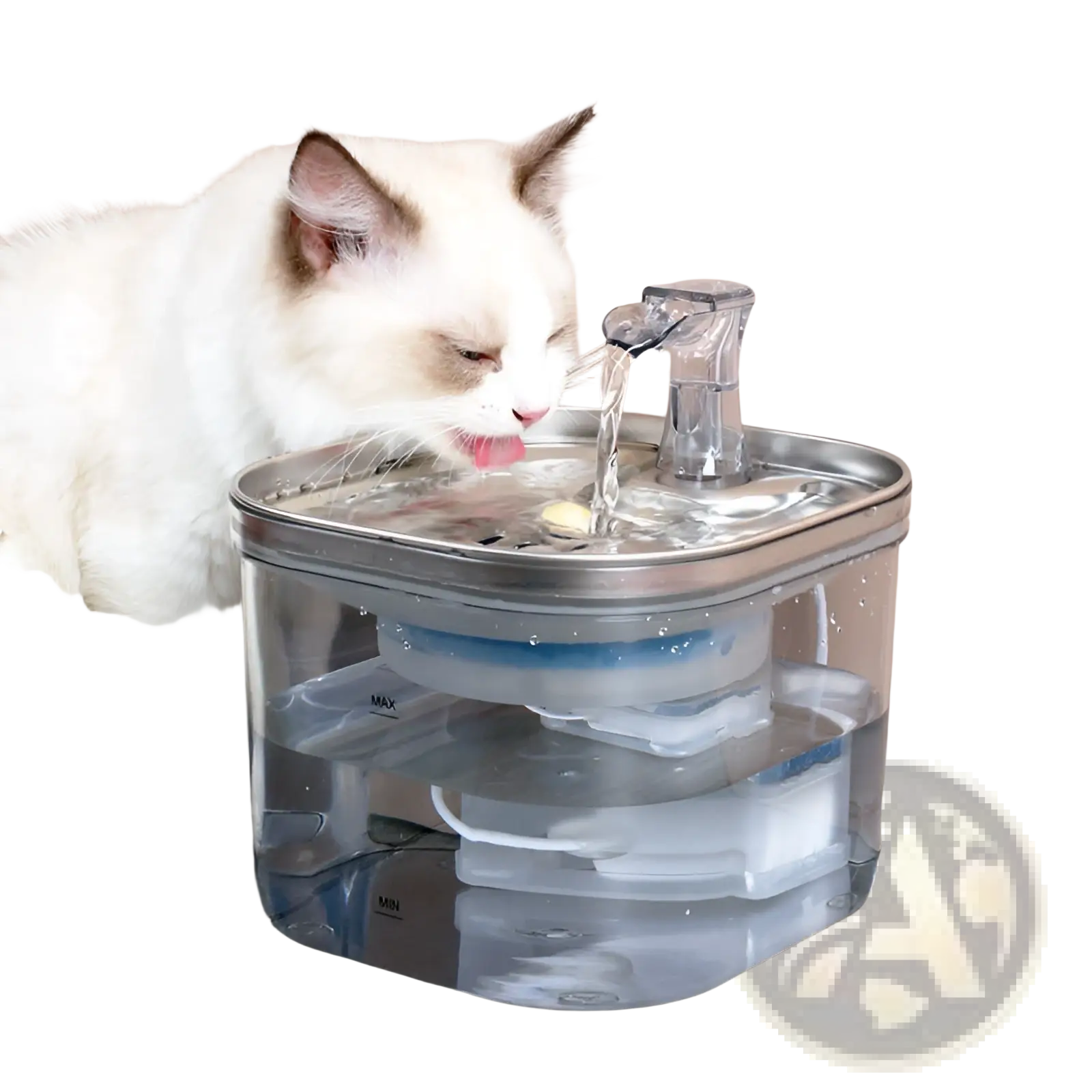 Stainless Steel Cat Water Fountain Automatic Pet Dispenser