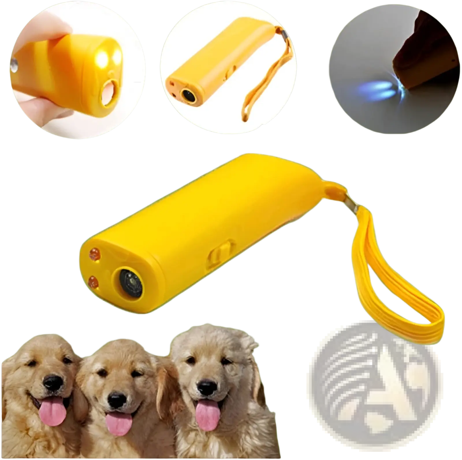 Ultrasonic Dog Trainer and Led Barking Deterrent Flashlight