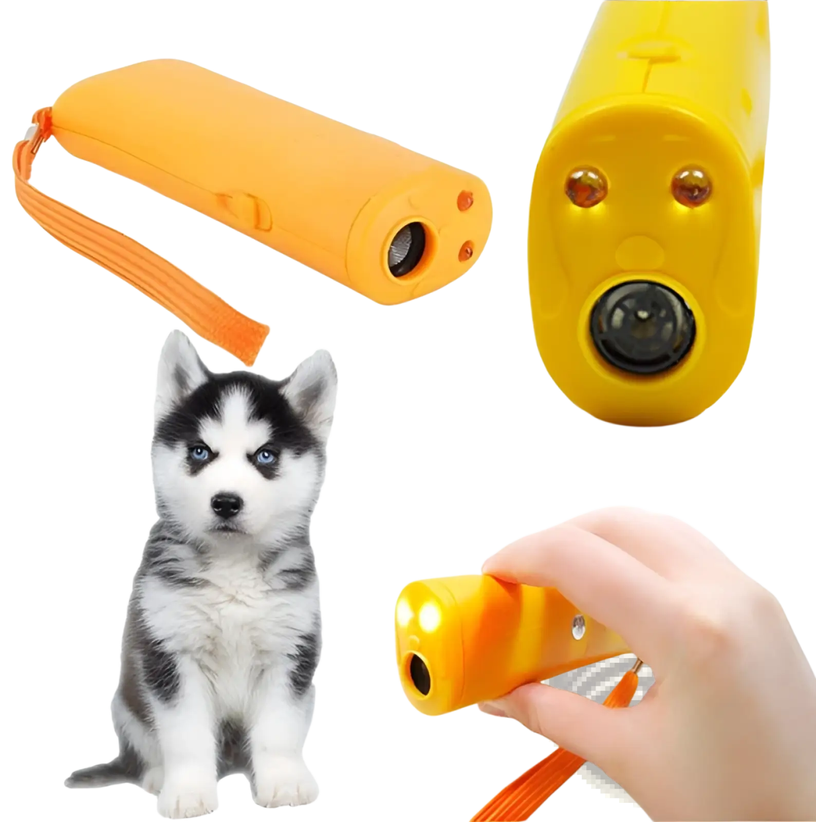 Ultrasonic Dog Trainer and Led Barking Deterrent Flashlight