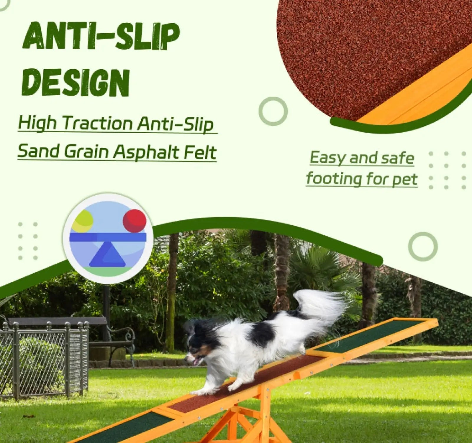 Wooden Dog Agility Seesaw Training Exercise Equipment