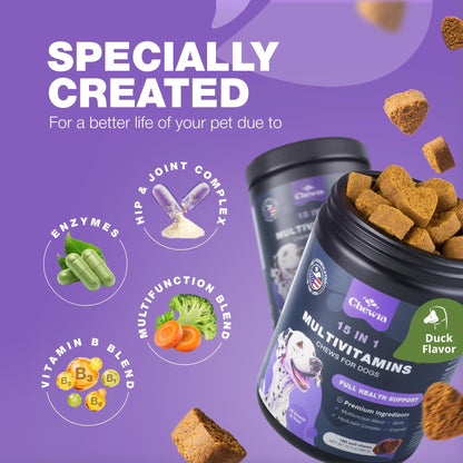 Dog Multivitamin Chews 15-in-1 MSM Hip &amp; Joint Health