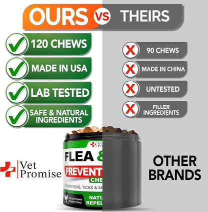 Flea &amp; Tick Chews for Dogs 2-Pack