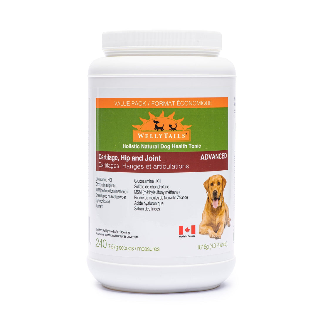 WellyTails Cartilage, Hip &amp; Joint Dog ADVANCED (original Rx formula updated)