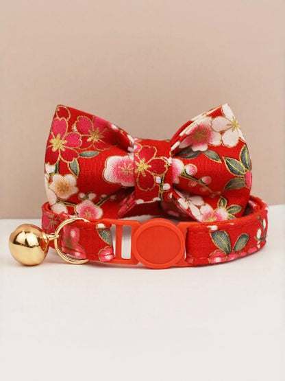 2 Piece Bow Tie Pet Collar with Bell