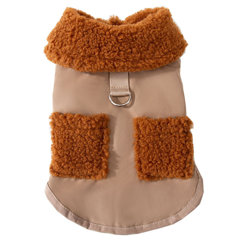Dog Puppy Clothes Korean Style Coffee Sweater Fit Small Dog Pet Cat Autumn &amp;Winter Pet Cute Costume Dog Cloth Coat