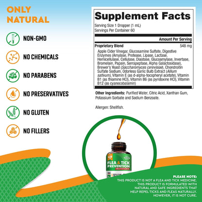 Oral Flea &amp; Tick Drops for Dogs &amp; Cats Multivitamin All Sizes