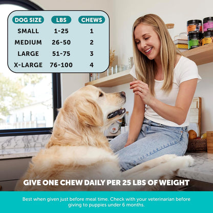 Dog Calming Bundle Hemp Calming Chews &amp; Dental Sticks Anxiety Support