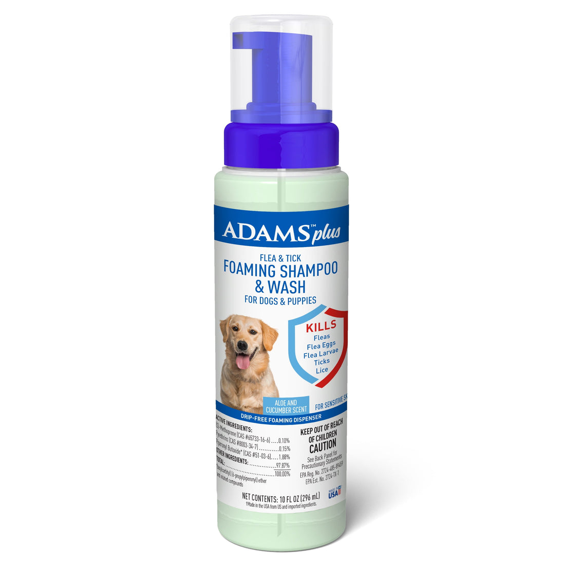 Keep Your Dog Happy and Flea-Free with ADAMS Plus Flea &amp; Tick Foaming Shampoo &amp; Wash - 2 Pack for Sensitive Skin!