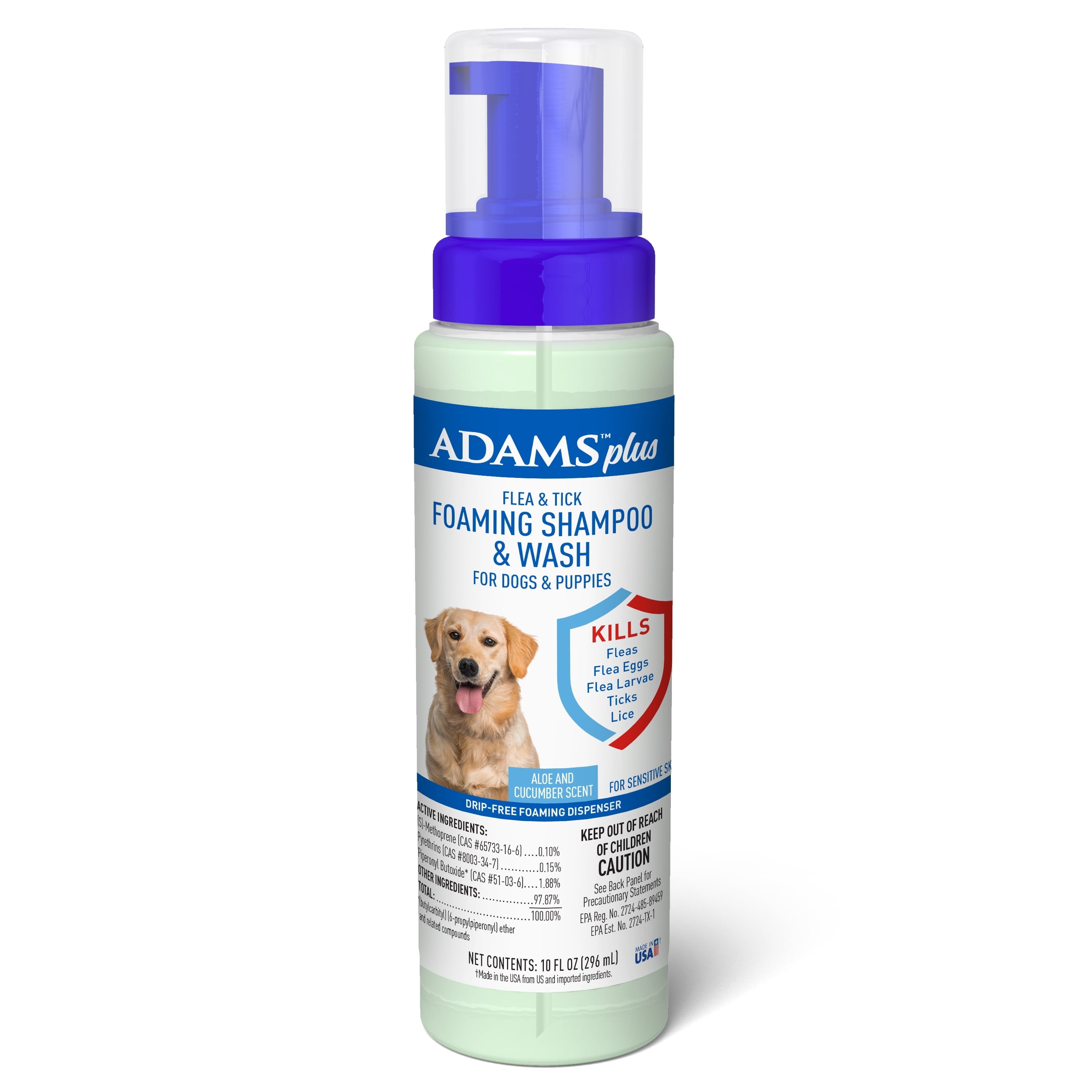 Keep Your Dog Happy and Flea-Free with ADAMS Plus Flea &amp; Tick Foaming Shampoo &amp; Wash - 2 Pack for Sensitive Skin!