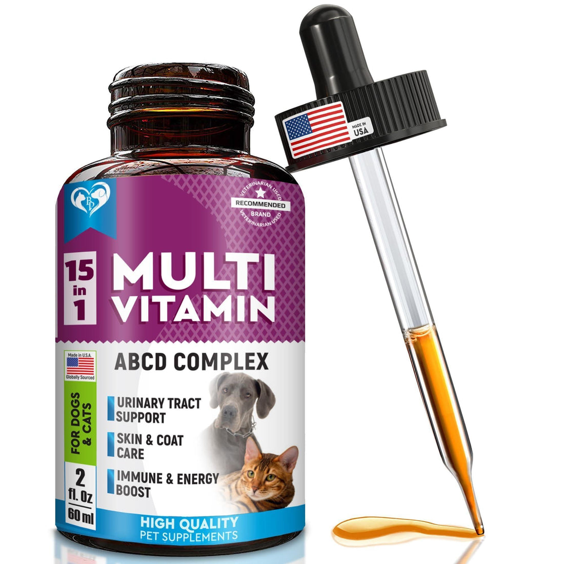 Cat &amp; Dog Liquid Multivitamin Glucosamine &amp; Cranberry