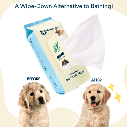 4FurBaby Dog &amp; Cat Grooming Wipes, Plant-Based, Hypoallergenic, 400 Count