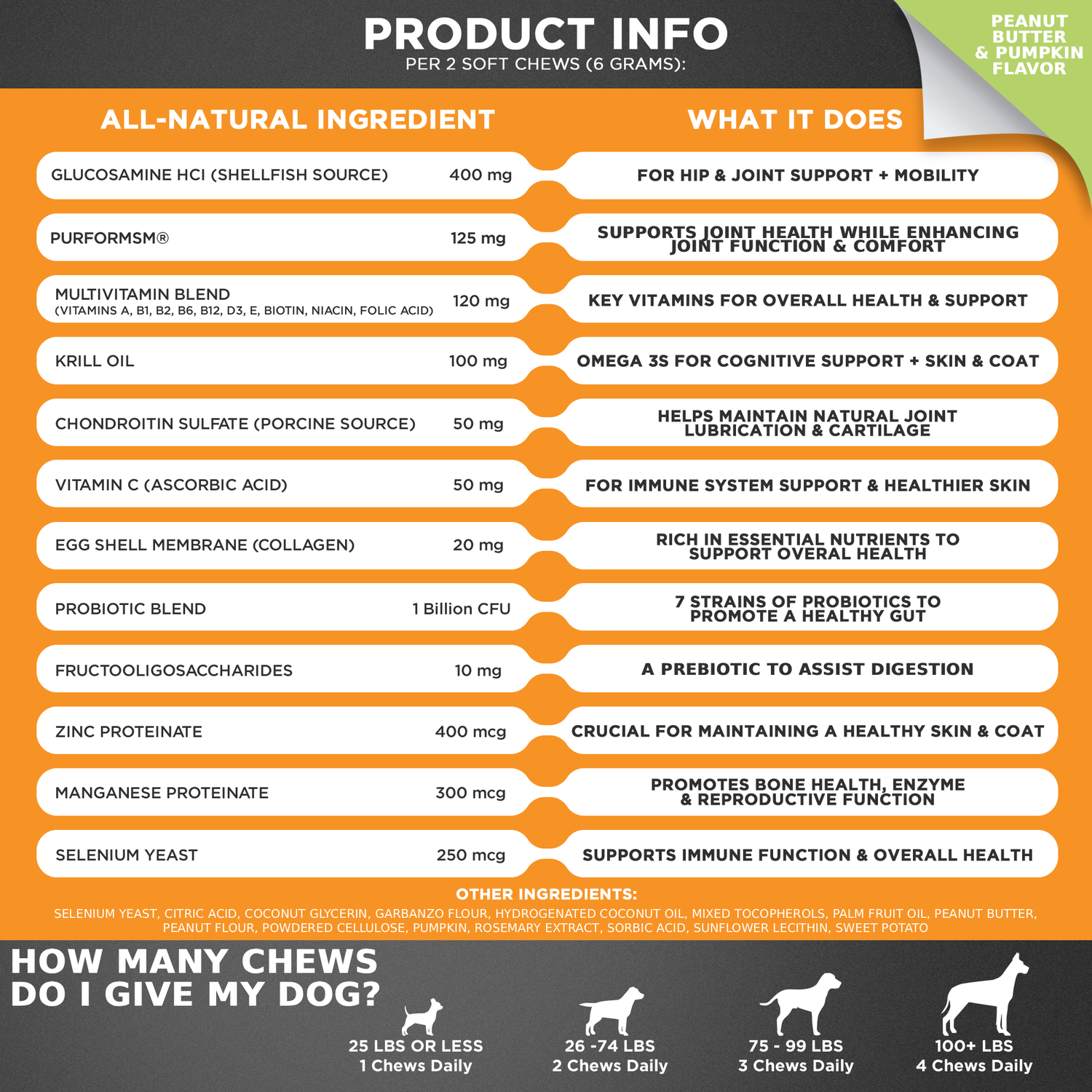 10 in 1 Multivitamin Chews for Dogs (Peanut Butter &amp; Pumpkin Flavor)