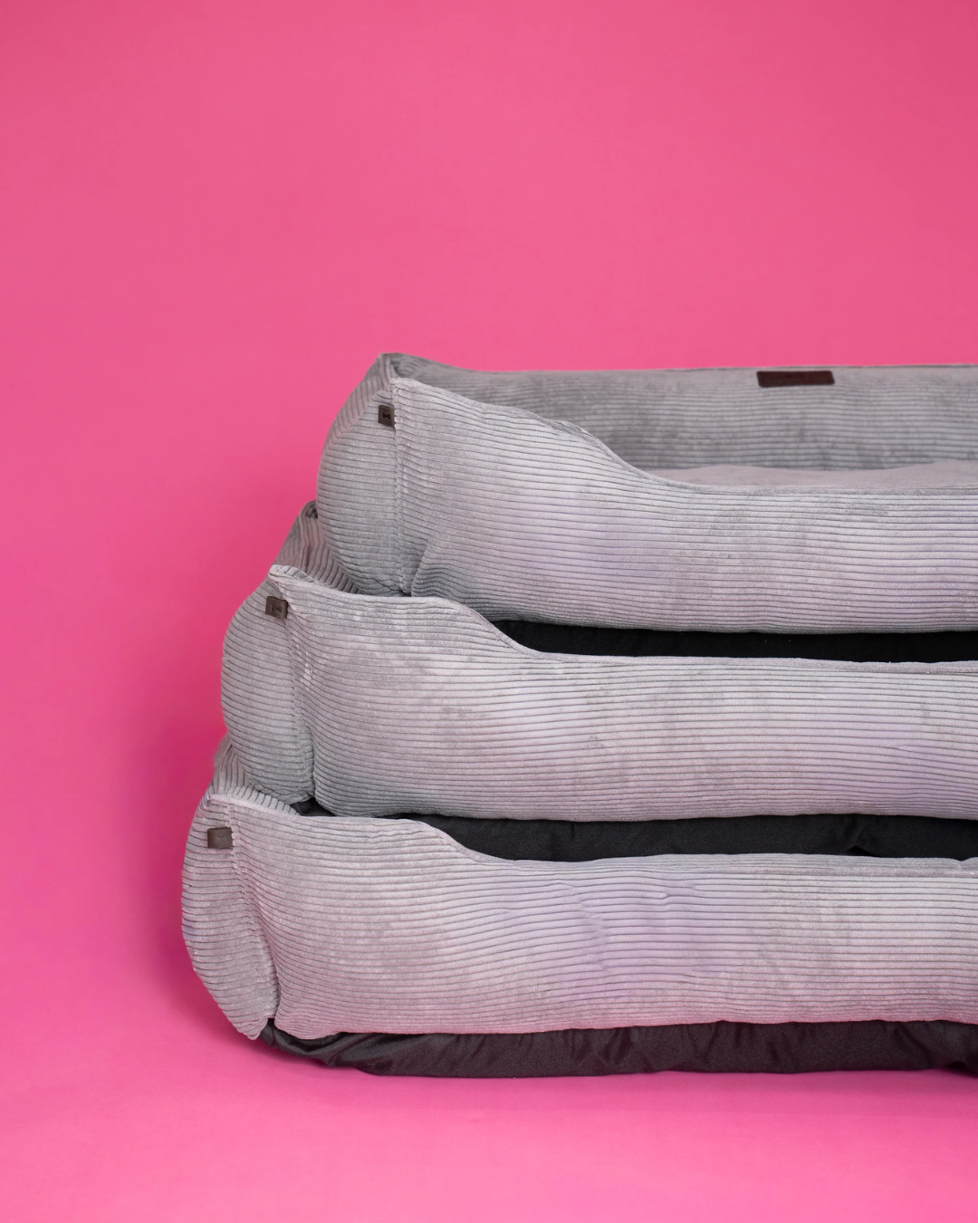 Chester &amp; Lee | Fancy Corduroy Sleeper Dog Bed Gray