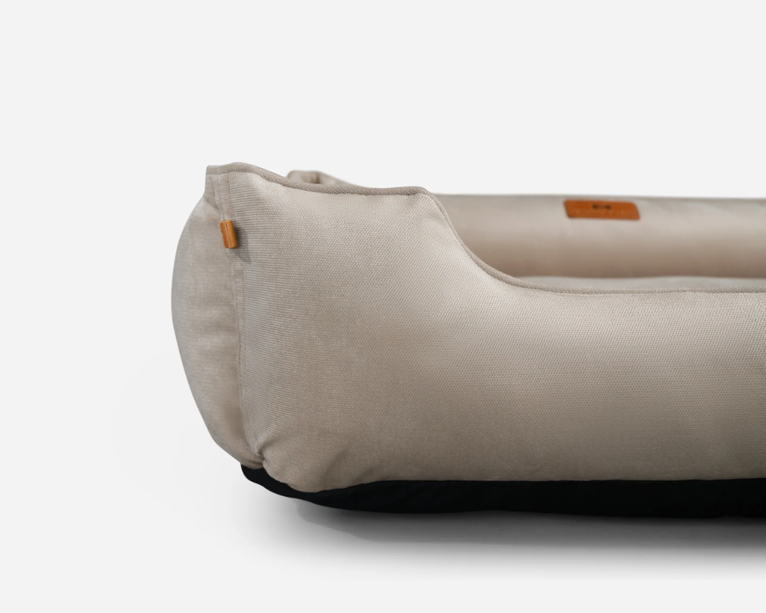 Chester &amp; Lee | Classic Velvet Sleeper Dog Bed Beige