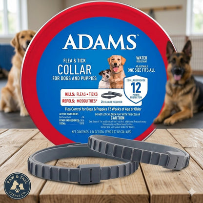Adams Flea &amp; Tick Collar for Dogs &amp; Puppies Flea Collar Protection 2 Count