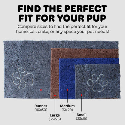 DGS Dirty Dog Doormat Runner Microfiber Mud &amp; Water Trapping Floor Mat
