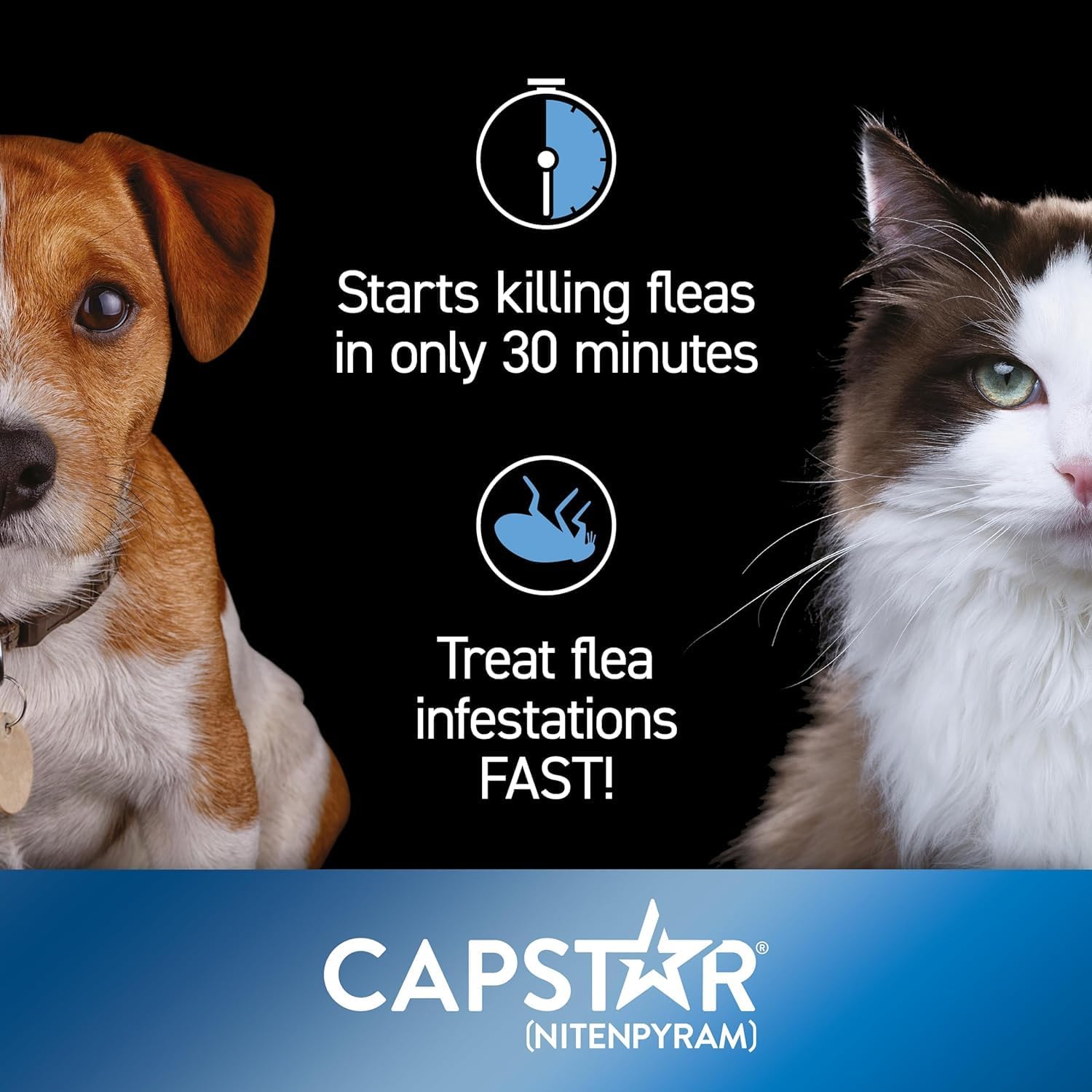 Capstar Fast-Acting Oral Treatment for Dogs &amp; Cats 2-25 lb 6 Doses Fast Acting