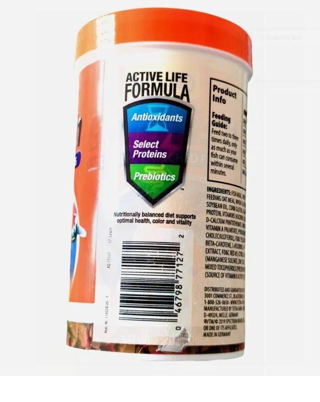 Tetra Goldfish Fish Food Vitamin C FlakesClearer Water Complete Diet 2.2 OZ