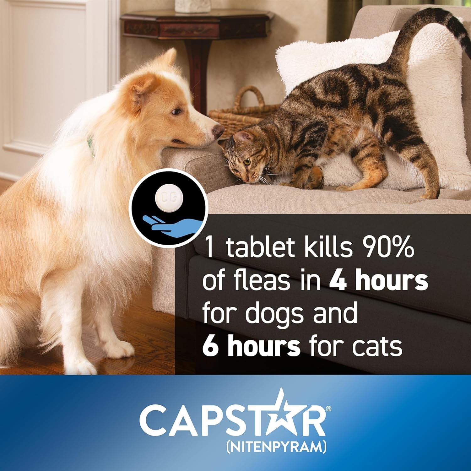Capstar Fast-Acting Oral Treatment for Dogs &amp; Cats 2-25 lb 6 Doses Fast Acting