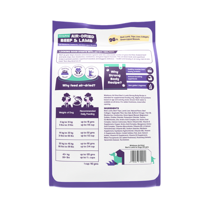 Wishbone Air-Dried Beef &amp; Lamb Recipe Dog Food - 454g