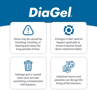 DiaGel Diarrhea Control Gel 5 ml Large Dogs Digestive Upset Loose Stool Relief