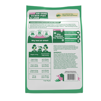 Wishbone Air-Dried Ocean Fish &amp; Lamb Recipe Dog Food - 454g