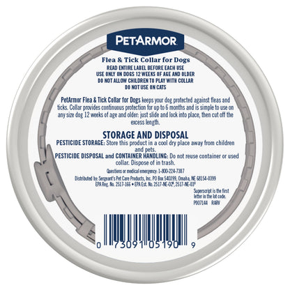 Ultimate Flea &amp; Tick Protection Collar for Dogs - One Size Fits All, Lasts 6 Months