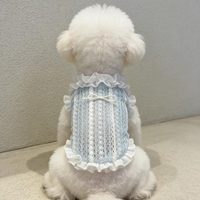 Pet Hollowed-out Lace Vest Summer Thin Style For Dogs