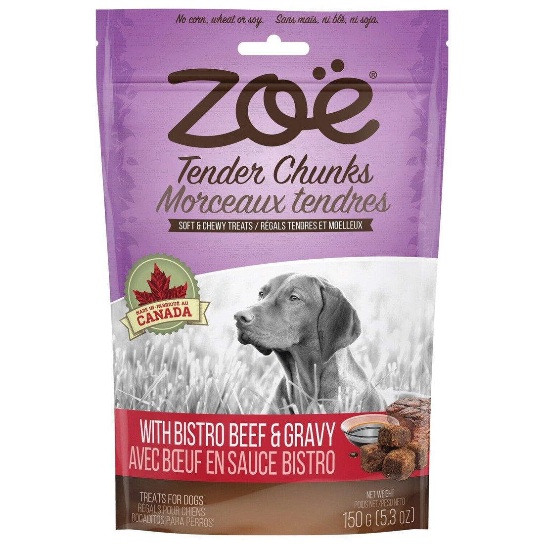 Zoe Tender Chunks Beef &amp; Gravy Dog Treats - 5.3 Oz