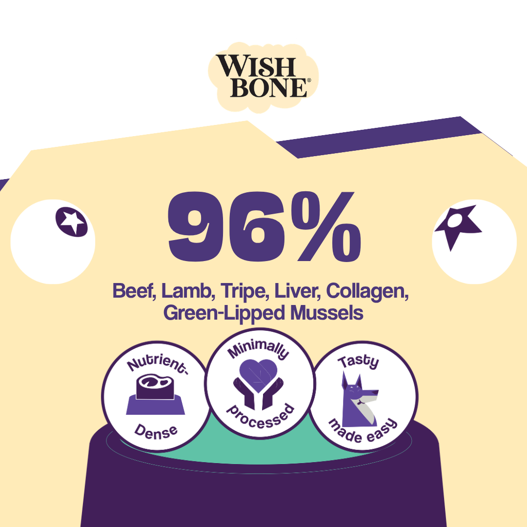 Wishbone Air-Dried Beef &amp; Lamb Recipe Dog Food - 454g