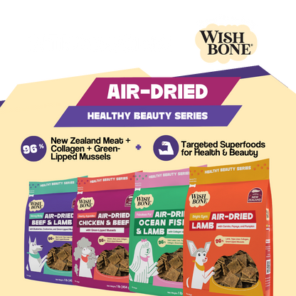 Wishbone Air-Dried Beef &amp; Lamb Recipe Dog Food - 454g