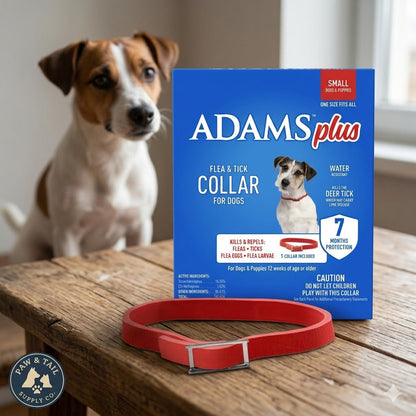 Adams Plus Flea &amp; Tick Collar for Small Dogs &amp; Puppies 7 Month Protection