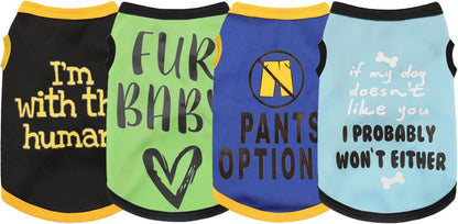 Dog Shirt Set 8 Pack Breathable Puppy Clothes Summer Fall XS-3XL