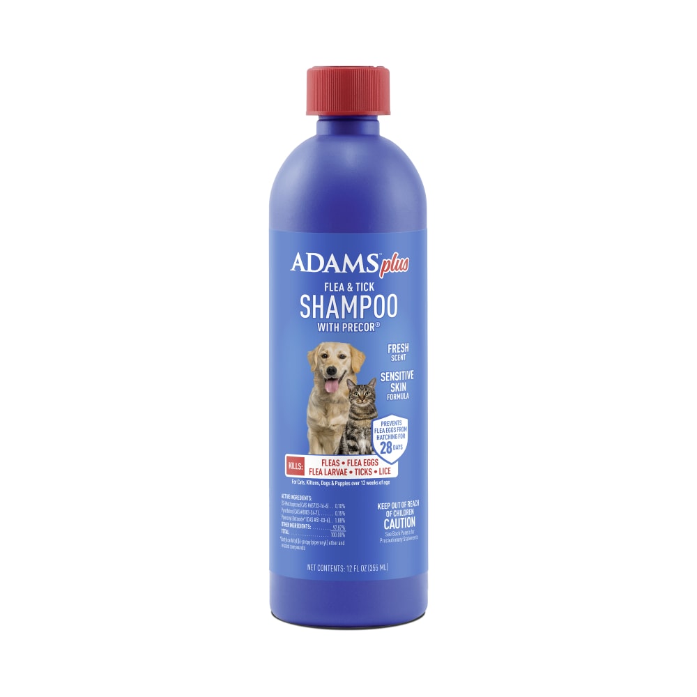 Adams Plus Flea &amp; Tick Shampoo with Precor IGR for Dogs &amp; Cats 12 oz.
