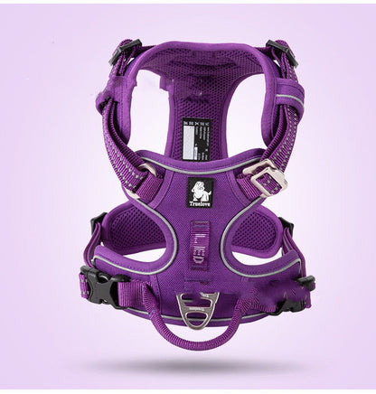Nylon Dog Harness Vest — 10 Colors, Sizes XS–XL