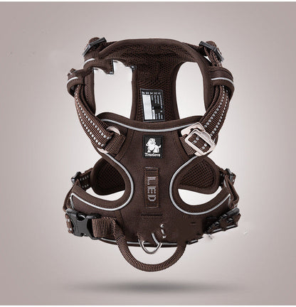 Nylon Dog Harness Vest — 10 Colors, Sizes XS–XL