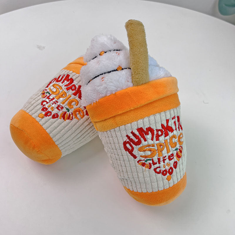Sounding Dog Toy Drink Juice Ice Cream Plush Toy