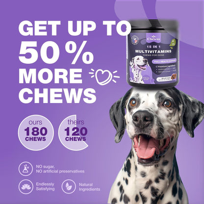Dog Multivitamin Chews 15-in-1 MSM Hip &amp; Joint Health