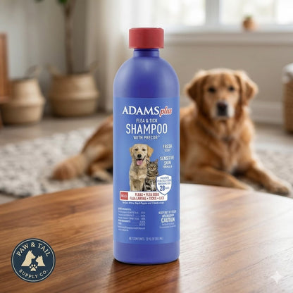 Adams Plus Flea &amp; Tick Shampoo with Precor IGR for Dogs &amp; Cats 12 oz.