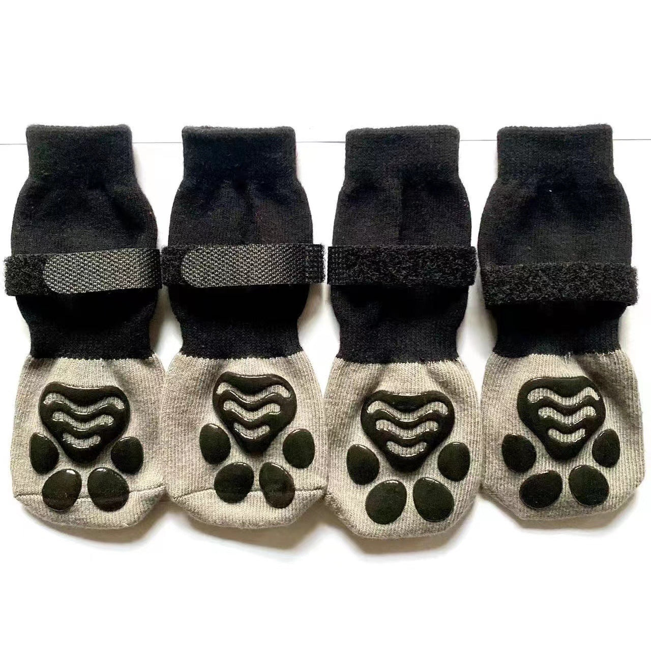 Dog &amp; Cat Waterproof Sock Shoes 4-Pack — 2 Patterns, Sizes XS–XL